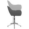vidaXL Chaises pivotantes &agrave; manger lot de 4 Gris fonc&eacute; Tissu