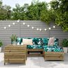 vidaXL Salon de jardin 5 pcs bois de pin impr&eacute;gn&eacute;