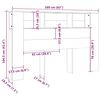 vidaXL Armoire de t&ecirc;te de lit Blanc 160x18,5x104,5 cm