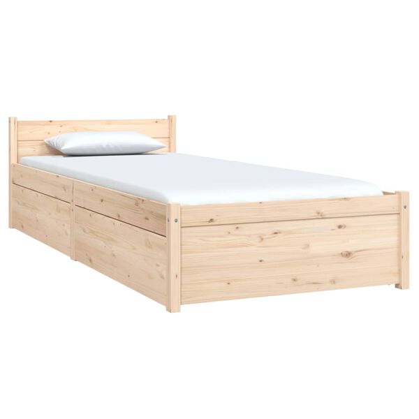 vidaXL Cadre de lit sans matelas avec tiroirs
