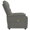 vidaXL Fauteuil de massage Gris fonc&eacute; Tissu
