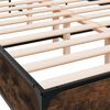 vidaXL Cadre de lit sans matelas ch&ecirc;ne fum&eacute; 120x200 cm