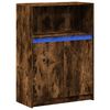 vidaXL Buffet avec LED ch&ecirc;ne fum&eacute; 72x34x100 cm bois d'ing&eacute;nierie