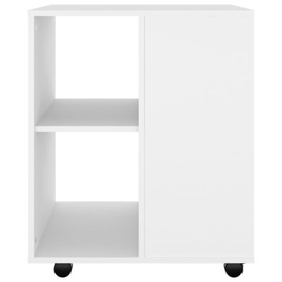 vidaXL Armoire à roulettes Blanc 60x53x72 cm Bois d’ingénierie