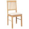vidaXL Chaises &agrave; manger coussins 2 pcs bois massif caoutchouc
