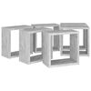 vidaXL &Eacute;tag&egrave;res cube murales 6 pcs Gris b&eacute;ton 30x15x30 cm