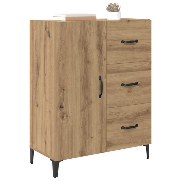 vidaXL Buffet Ch&ecirc;ne artisanal 69,5 x 34 x 90 cm Bois d'ing&eacute;nierie