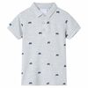 Polo pour enfants m&eacute;lang&eacute; gris 104