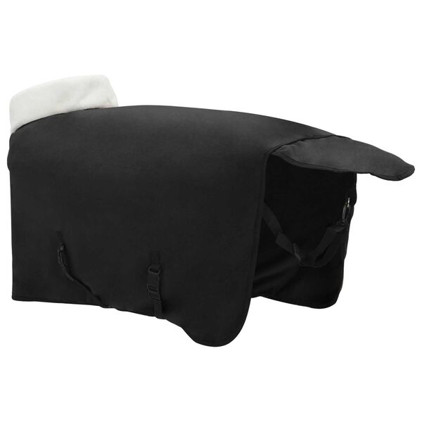 vidaXL Couverture &Eacute;quine Noir 105 cm Fleece polaire