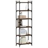 vidaXL Biblioth&egrave;que 6 niveaux ch&ecirc;ne marron 60x30x188cm bois ing&eacute;nierie