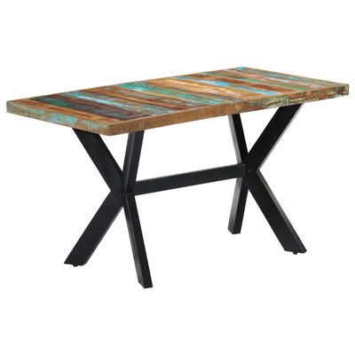 vidaXL Table à manger 140x70x75 cm Bois de récupération massif