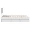 vidaXL Cadre de lit Blanc 150 x 200 cm Bois de pin massif