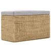 vidaXL Banc avec 2 poufs Jacinthe d'eau Gris