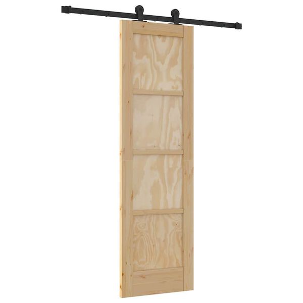 vidaXL Porte coulissante ORKDAL Marron 61 x 198,5 cm Pin massif