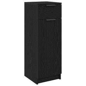 vidaXL Cabinet de salle de bain avec tiroir Ch&ecirc;ne noir 32 x 34 x 90 cm