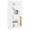 vidaXL Buffet haut Blanc 69,5x34x180 cm Bois d'ing&eacute;nierie