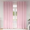 vidaXL Rideaux occultants avec anneaux 2 pcs Rose b&eacute;b&eacute; 225 x 140 cm