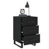 vidaXL Table de chevet noir 40x40x66 cm bois d'ing&eacute;nierie