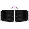 vidaXL Buffet noir 70x35,5x67,5 cm bois d'ing&eacute;nierie