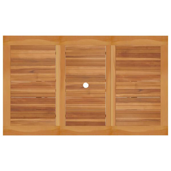 vidaXL Ensemble &agrave; manger de jardin 5 pcs Bois de teck massif