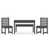 vidaXL Ensemble &agrave; manger de jardin 4 pcs gris bois massif de pin
