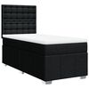 vidaXL Sommier &agrave; lattes de lit avec matelas Noir 90x190 cm Tissu