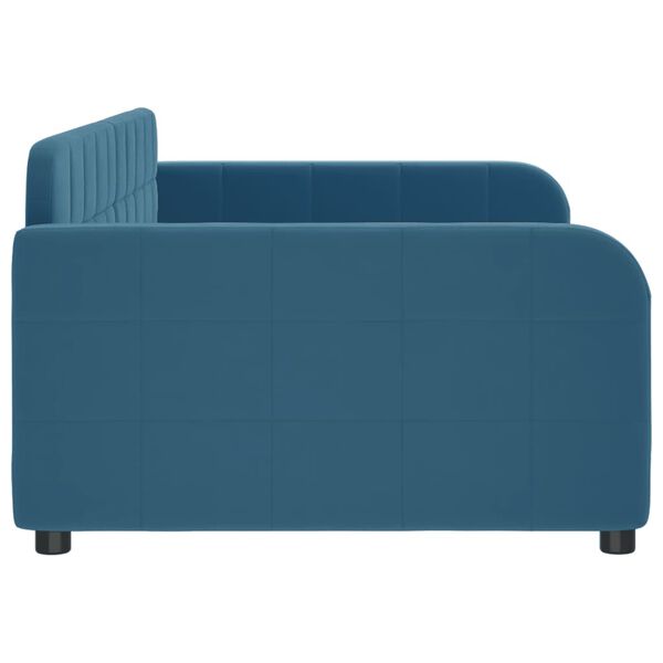 vidaXL Lit de repos sans matelas bleu 90x200 cm velours