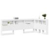 vidaXL T&ecirc;te de lit de rangement Blanc 90 cm Bois d'ing&eacute;nierie