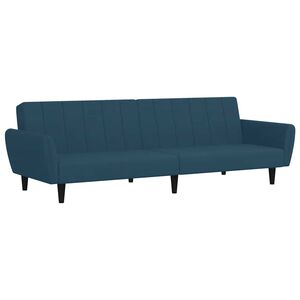 vidaXL Canap&eacute;-lit &agrave; 2 places Bleu Velours