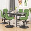vidaXL Chaises pivotantes &agrave; manger lot de 6 Vert clair Velours