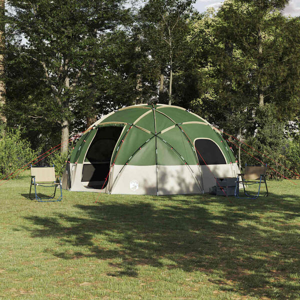 vidaXL Tente de camping avec toit Vert 475 x 475 x 235 cm Polyester