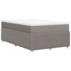 vidaXL Sommier &agrave; lattes de lit avec matelas Taupe 120x200 cm Tissu