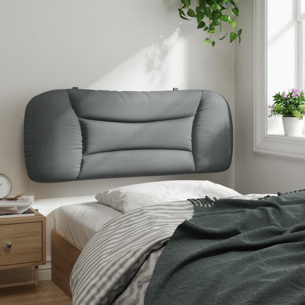 vidaXL Coussin de t&ecirc;te de lit Hvar gris clair 100 cm tissu