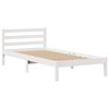 vidaXL Lit bibliothèque sans matelas blanc 90x190cm bois de pin massif
