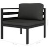 vidaXL Salon de jardin 6 pcs avec coussins Aluminium Anthracite