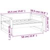 vidaXL Lit pour chien Marron miel 65,5x50,5x28 cm Bois de pin solide