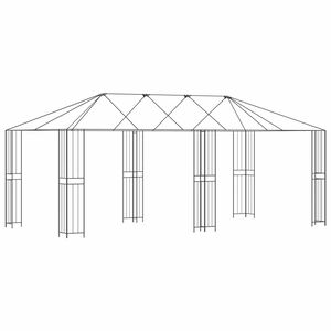 vidaXL Cadre de Gazebo 6 x 3 m Noir Acier