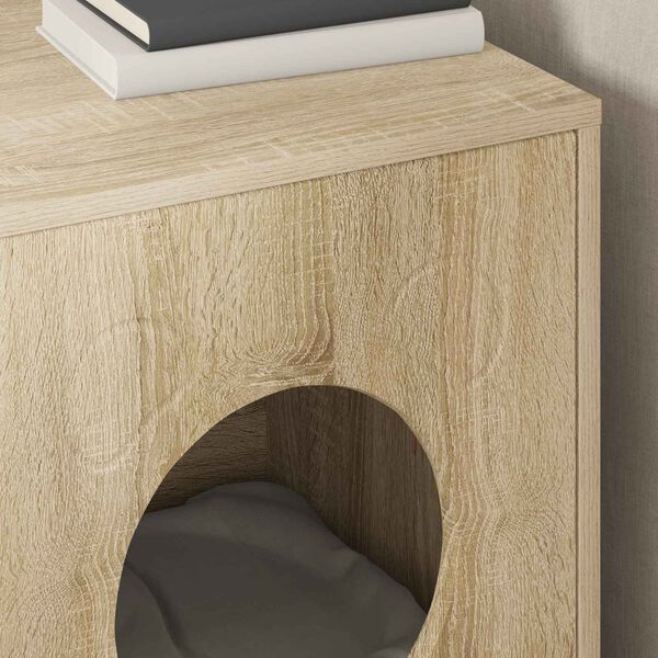 vidaXL Maison pour chat Sonoma 42,5 x 40 x 53 cm Bois d'ing&eacute;nierie