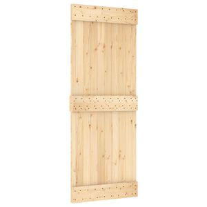 vidaXL Porte coulissante NARVIK 80 x 210 cm (213,5 cm) Naturel et noir