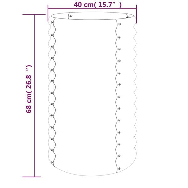 vidaXL Jardini&egrave;re de jardin Acier galvanis&eacute; 40x40x68 cm Marron