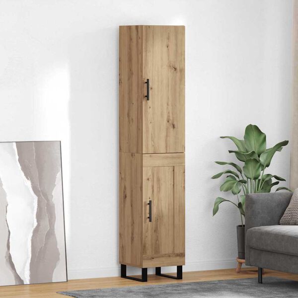 vidaXL Haut Armoire Ch&ecirc;ne artisanal 34,5 x 34 x 180 cm