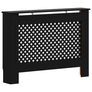 vidaXL Cache-radiateur noir 112x19x81,5 cm MDF