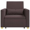 vidaXL Canap&eacute;-lit escamotable simple Marron fonc&eacute; 90 x 165 x 87 cm