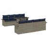 vidaXL Ensemble de canap&eacute; de jardin 8 pc Gris polyrotin