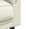 vidaXL Fauteuil avec coussin cr&egrave;me velours