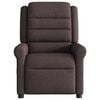 vidaXL Fauteuil de massage inclinable &eacute;lectrique Marron fonc&eacute; Tissu