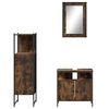 vidaXL Ensemble de meubles de salle de bain 3 pcs Ch&ecirc;ne fum&eacute;