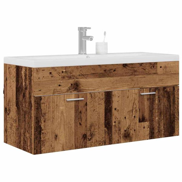 vidaXL Armoire de salle de bain Bois ancien 100 x 38,5 x 46 cm
