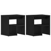 vidaXL Cabinet de chevet 2 pi&egrave;ces Ch&ecirc;ne noir 40 x 30 x 40 cm