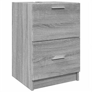 vidaXL Meuble d'&eacute;vier sonoma gris 40x37x59 cm bois d'ing&eacute;nierie
